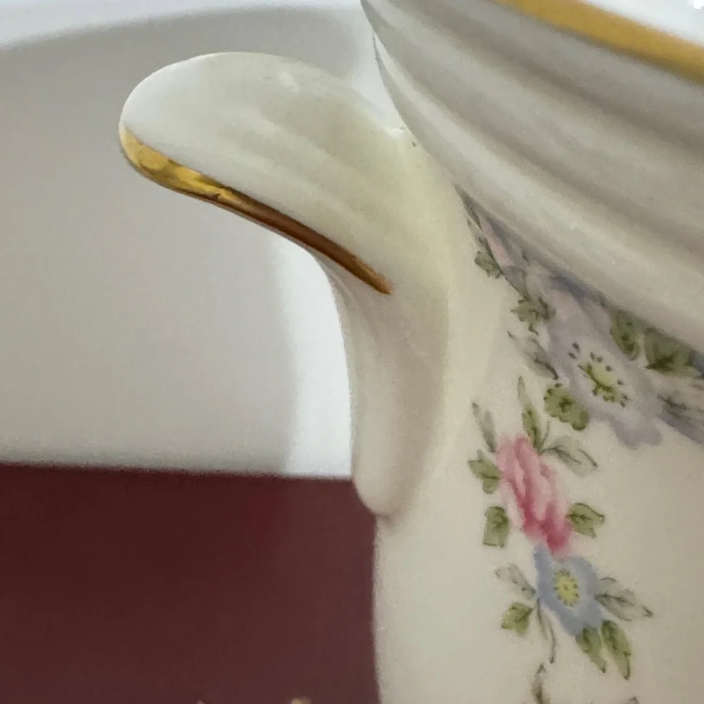 Coalport Trellis Rose pattern two-handled planter, also known as a cache pot